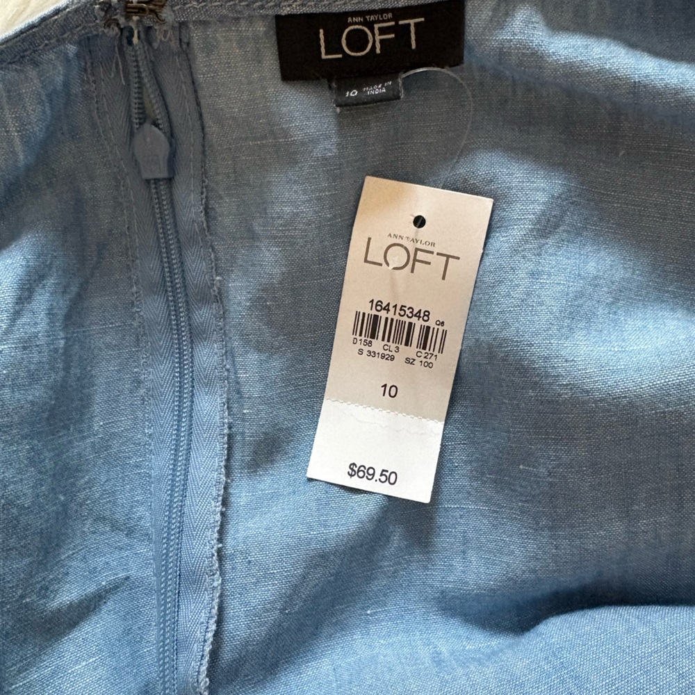 LOFT Romper, Cotton & Linen, New with Tag - Picture 5 of 8